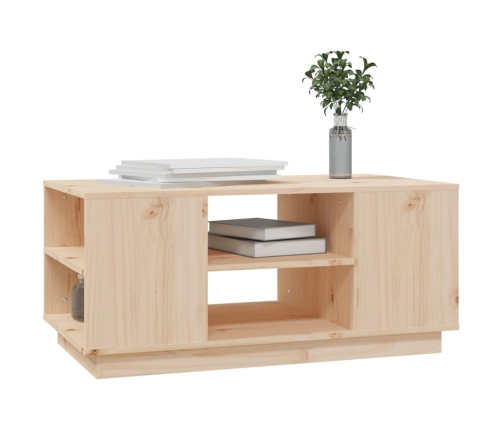 Mesa de centro de madera maciza de pino 90x49x40,5 cm