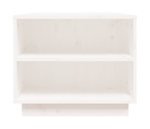 vidaXL Mesa de centro de madera maciza de pino blanco 90x49x40,5 cm