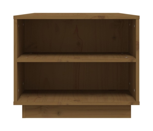 vidaXL Mesa de centro madera maciza de pino marrón miel 90x49x40,5 cm