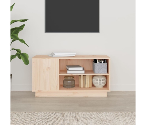 Mueble de TV de madera maciza de pino 80x35x40,5 cm