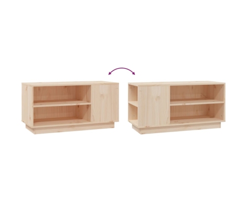 Mueble de TV de madera maciza de pino 80x35x40,5 cm