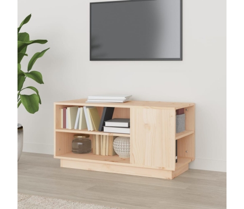 Mueble de TV de madera maciza de pino 80x35x40,5 cm