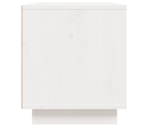 Mueble de TV madera maciza de pino blanco 80x35x40,5 cm