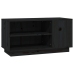 Mueble de TV madera maciza de pino negro 80x35x40,5 cm