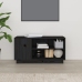 Mueble de TV madera maciza de pino negro 80x35x40,5 cm