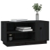 Mueble de TV madera maciza de pino negro 80x35x40,5 cm