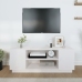 Mueble de TV madera maciza de pino blanco 110x35x40,5 cm