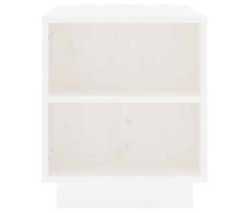 Mueble de TV madera maciza de pino blanco 110x35x40,5 cm