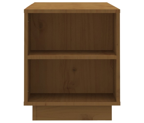 Mueble de TV madera maciza de pino marrón miel 110x35x40,5 cm