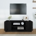 Mueble de TV madera maciza de pino negro 110x35x40,5 cm