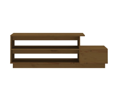 vidaXL Mesa de centro madera maciza de pino marrón miel 120x50x40,5 cm