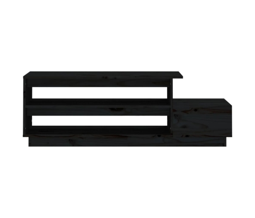 Mesa de centro madera maciza de pino negro 120x50x40,5 cm