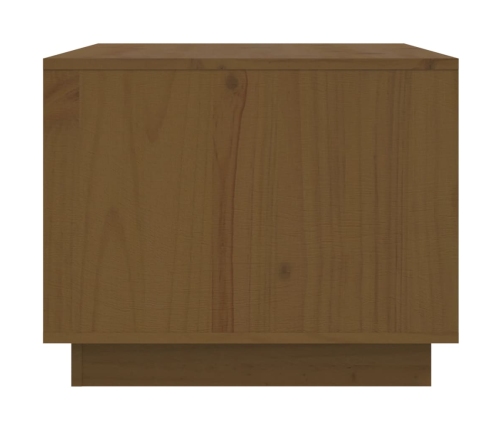 Mesa de centro madera maciza de pino marrón miel 80x50x40 cm