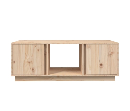 Mesa de centro de madera maciza de pino 110x50x40 cm