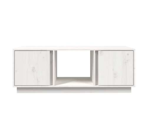 Mesa de centro de madera maciza de pino blanco 110x50x40 cm