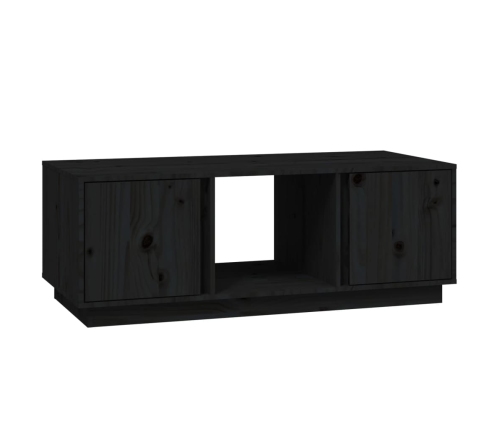 Mesa de centro de madera maciza de pino negro 110x50x40 cm