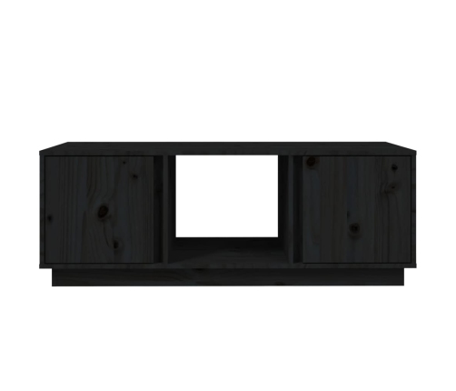 Mesa de centro de madera maciza de pino negro 110x50x40 cm