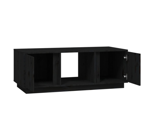 Mesa de centro de madera maciza de pino negro 110x50x40 cm