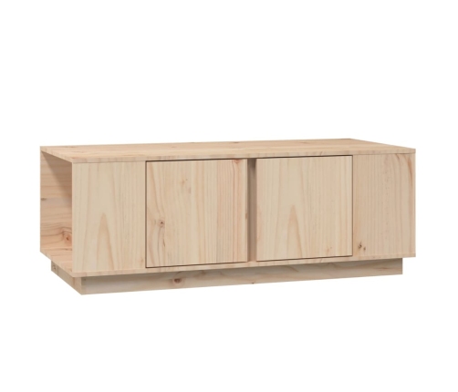 vidaXL Mesa de centro de madera maciza de pino 110x50x40 cm