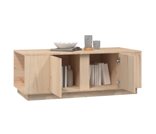 Mesa de centro de madera maciza de pino 110x50x40 cm