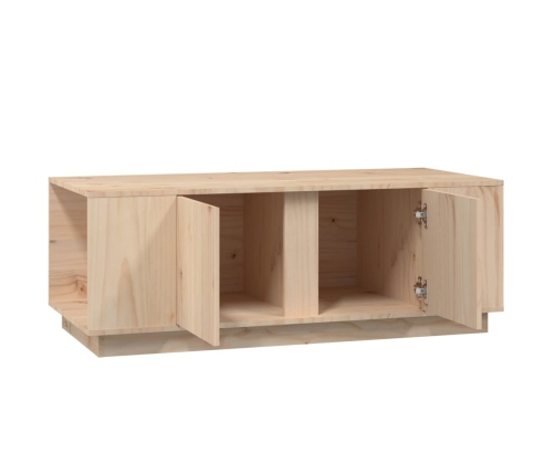 vidaXL Mesa de centro de madera maciza de pino 110x50x40 cm