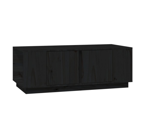 Mesa de centro de madera maciza de pino negro 110x50x40 cm