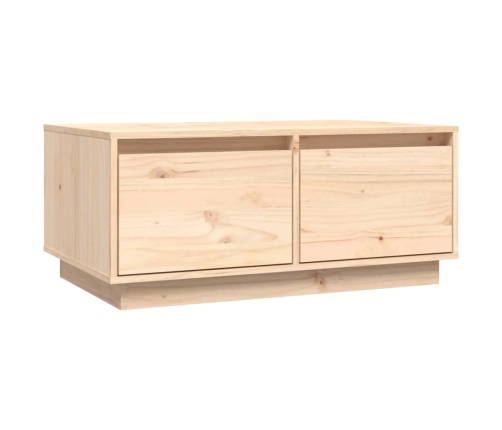 Mesa de centro de madera maciza de pino 80x50x35 cm