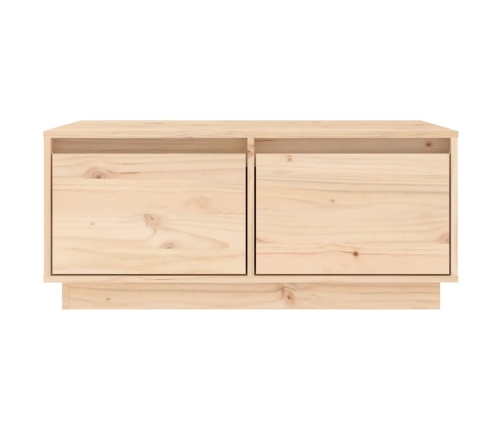 Mesa de centro de madera maciza de pino 80x50x35 cm