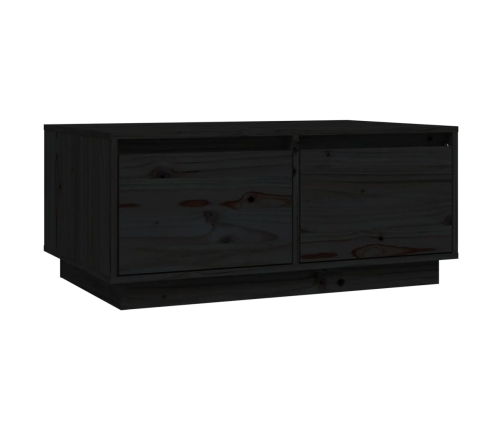 Mesa de centro de madera maciza de pino negro 80x50x35 cm