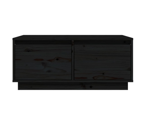 Mesa de centro de madera maciza de pino negro 80x50x35 cm