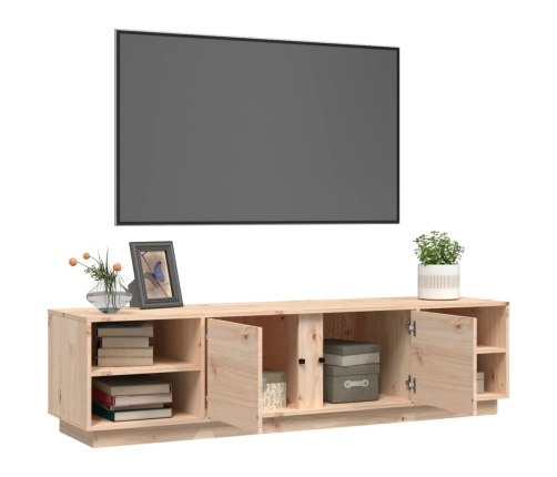 Mueble de TV de madera maciza de pino 156x40x40 cm