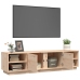 Mueble de TV de madera maciza de pino 156x40x40 cm