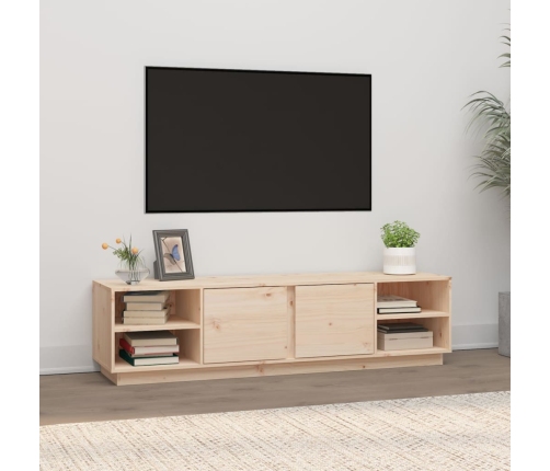 Mueble de TV de madera maciza de pino 156x40x40 cm