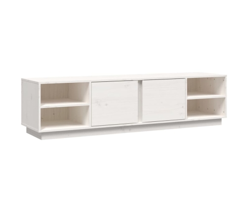 vidaXL Mueble de TV madera maciza de pino blanco 156x40x40 cm