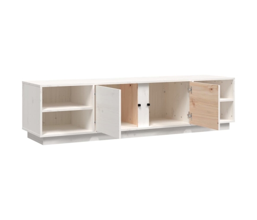 vidaXL Mueble de TV madera maciza de pino blanco 156x40x40 cm