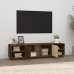 Mueble de TV madera maciza de pino marrón miel 156x40x40 cm