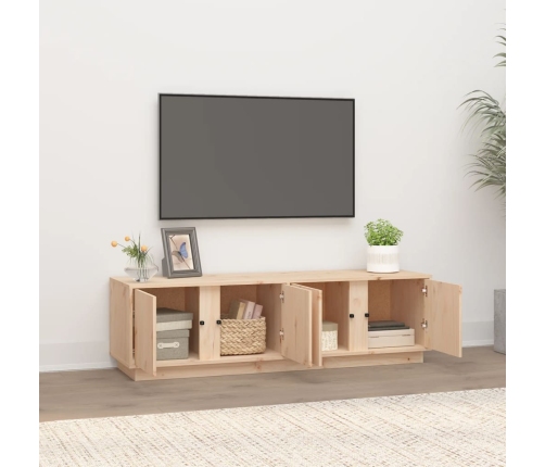 Mueble de TV de madera maciza de pino 140x40x40 cm