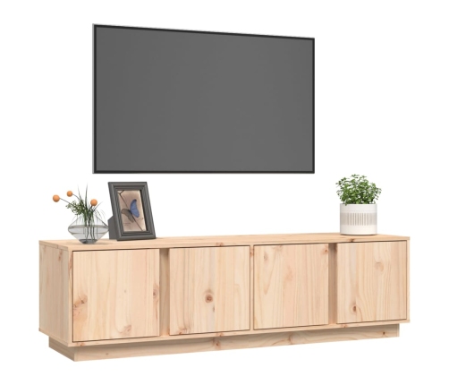 Mueble de TV de madera maciza de pino 140x40x40 cm