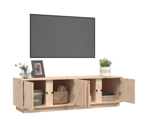 Mueble de TV de madera maciza de pino 140x40x40 cm