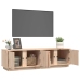 Mueble de TV de madera maciza de pino 140x40x40 cm