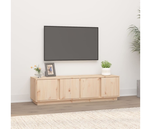 Mueble de TV de madera maciza de pino 140x40x40 cm