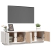 vidaXL Mueble de TV madera maciza de pino blanco 140x40x40 cm