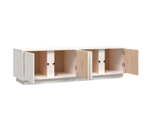 vidaXL Mueble de TV madera maciza de pino blanco 140x40x40 cm