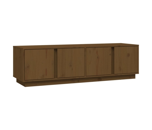 vidaXL Mueble de TV madera maciza de pino marrón miel 140x40x40 cm