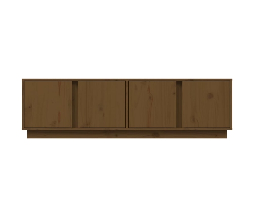 vidaXL Mueble de TV madera maciza de pino marrón miel 140x40x40 cm