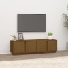 vidaXL Mueble de TV madera maciza de pino marrón miel 140x40x40 cm