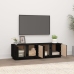 vidaXL Mueble de TV madera maciza de pino negro 140x40x40 cm