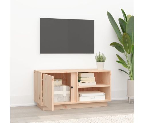 Mueble de TV de madera maciza de pino 80x35x40,5 cm