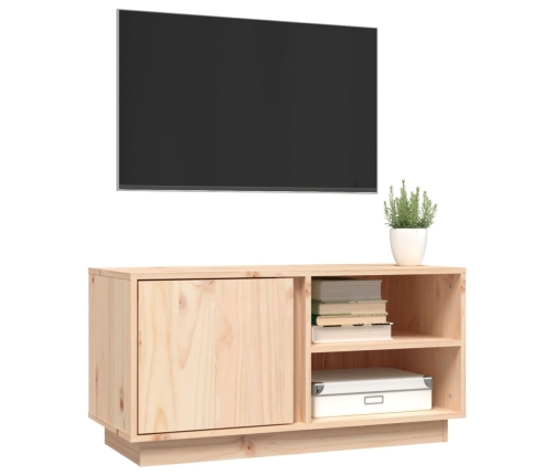 Mueble de TV de madera maciza de pino 80x35x40,5 cm