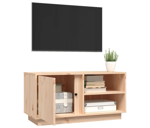 Mueble de TV de madera maciza de pino 80x35x40,5 cm